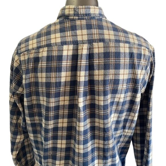 Eddie Bauer Mens Flannel Shirt Fall Winter Button Down Top Size 2X u Blue - Picture 5 of 8